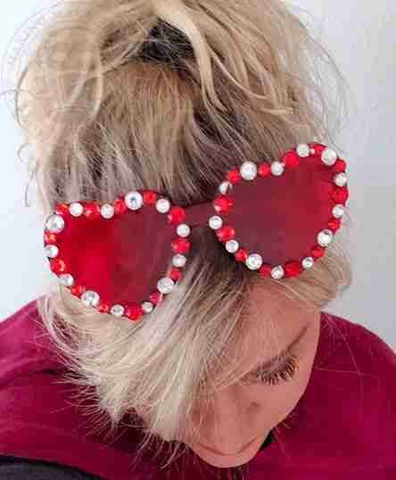 Red Valentine Costume Glasses