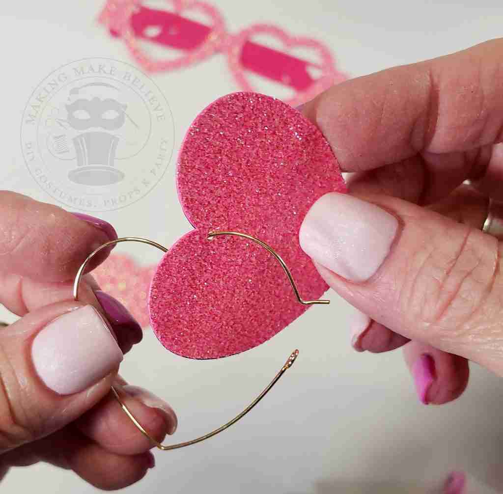 Add Heart To Wire Heart Earrings