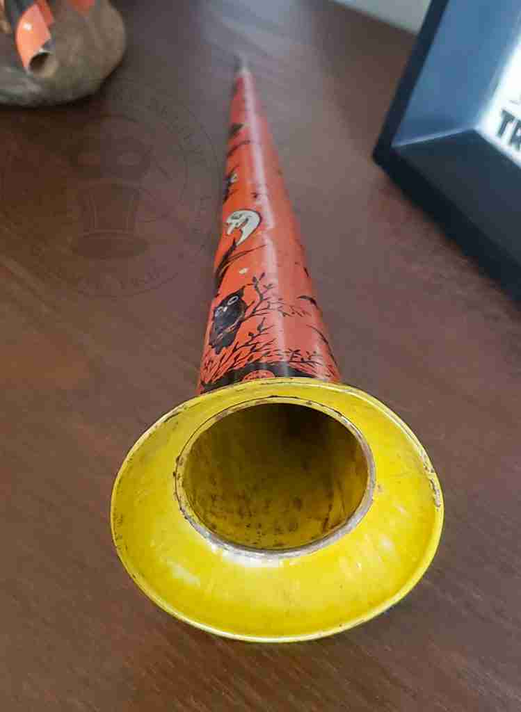 T Cohn Tin Vintage Halloween Noisemaker Horn