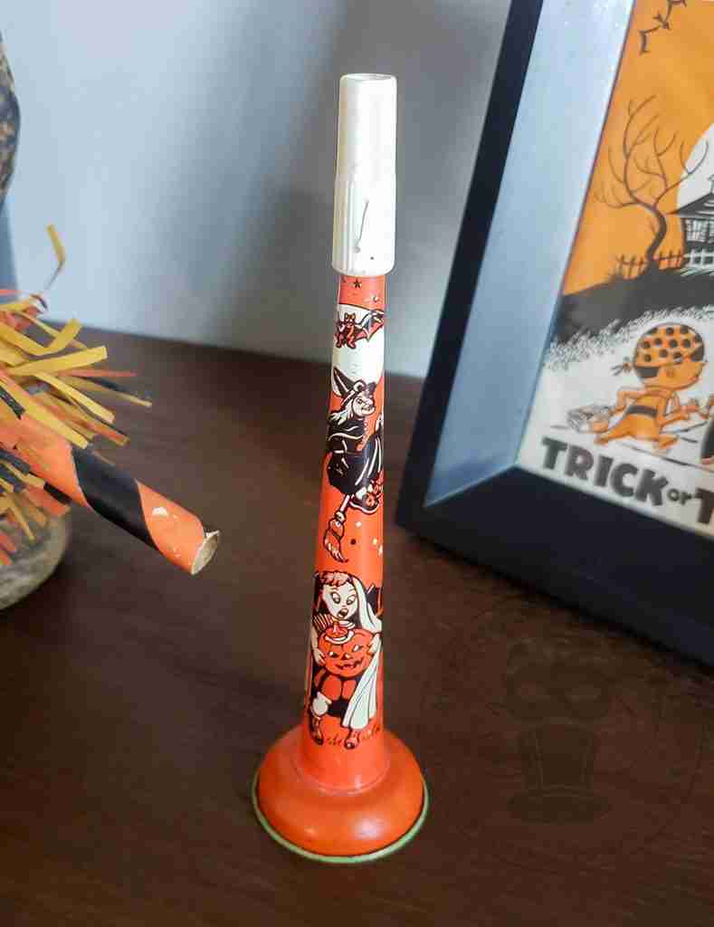 US Toy Tin Vintage Halloween Noisemaker Horn