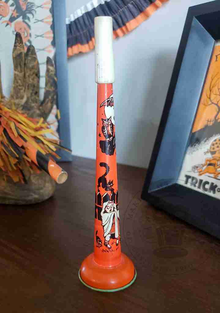 US Toy Tin Vintage Halloween Noisemaker Horn