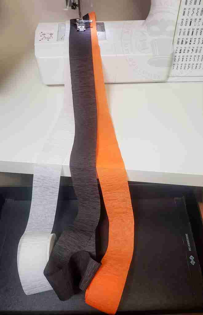 Organize Crepe Paper for Sewing