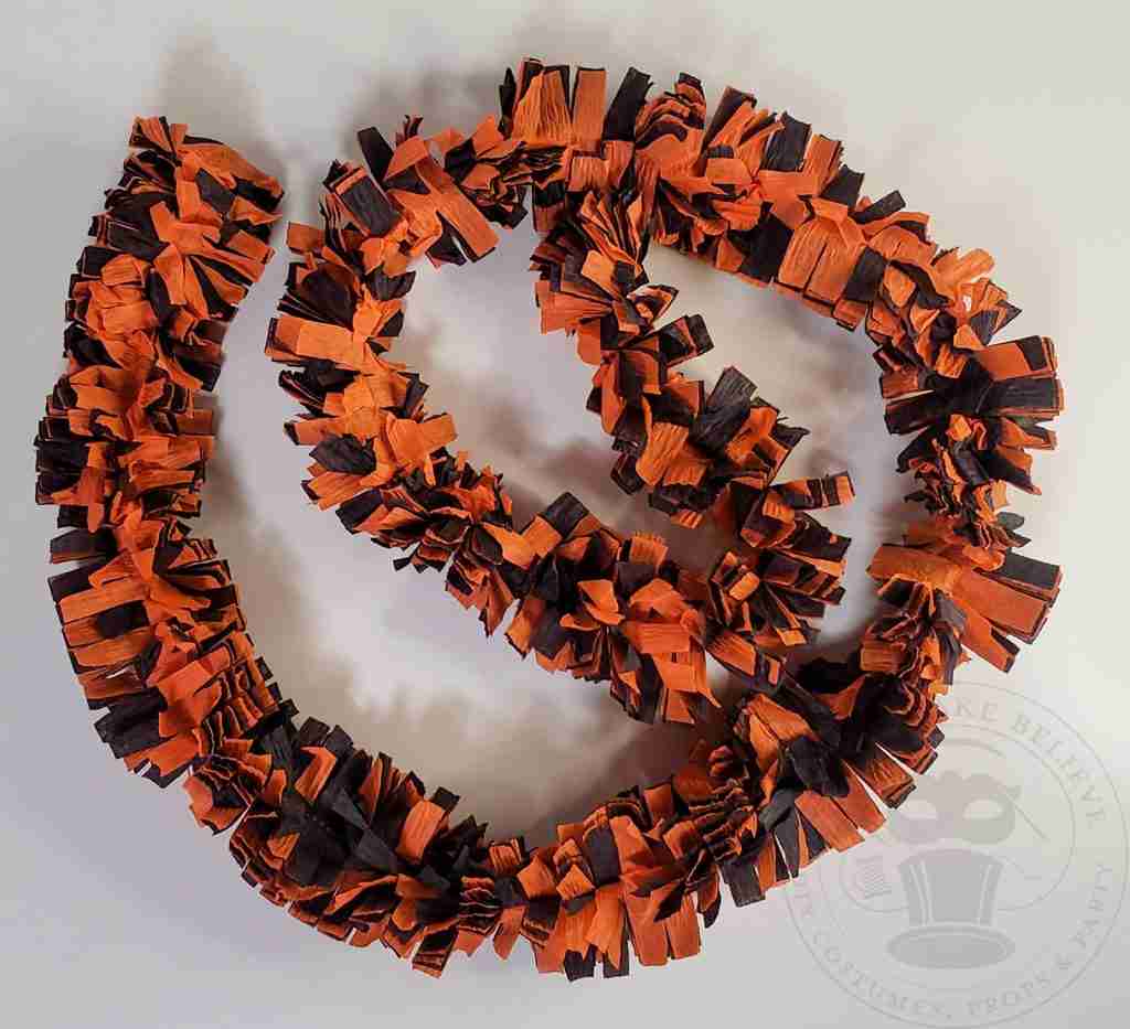 DIY Halloween Crepe Paper Festoon Double Fringe