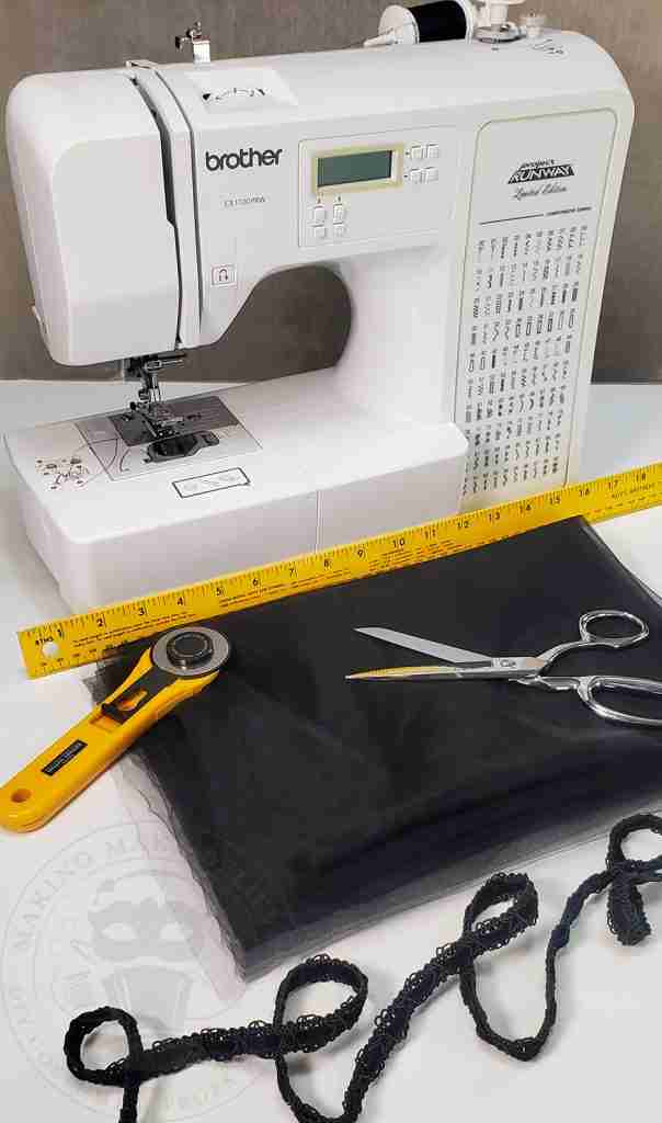 Supplies for Simple DIY Gothic Costume Veil