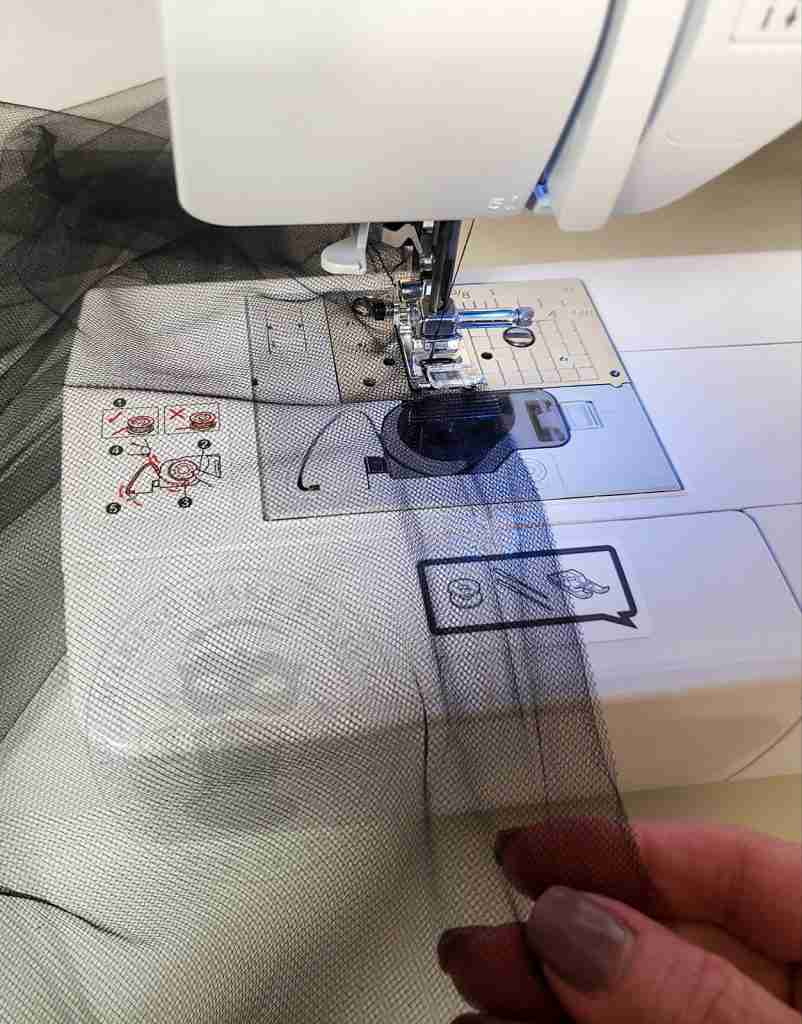 Stitch Tulle to Gather