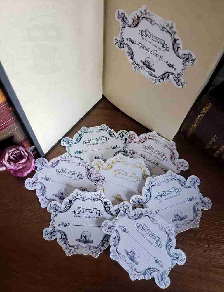 Gothic Skull Bookplates