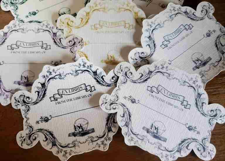 Gothic Skull Bookplates