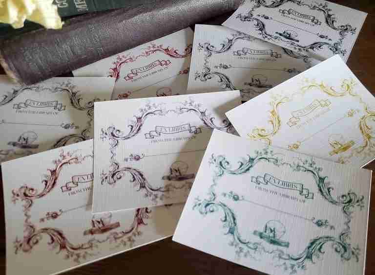 Gothic Skull Bookplates