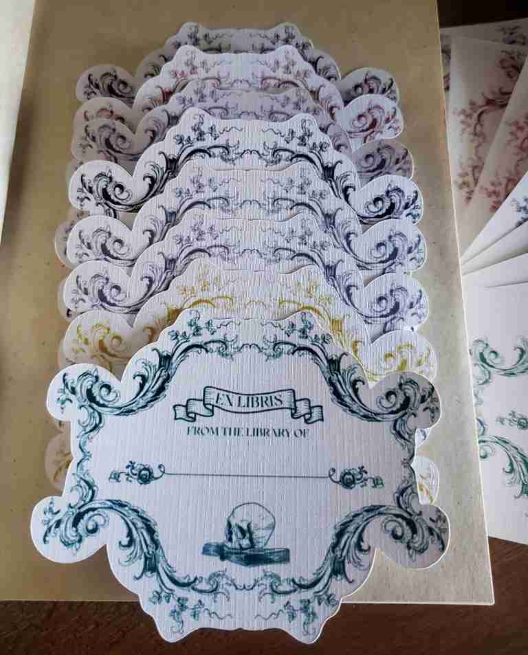 Gothic Skull Bookplates