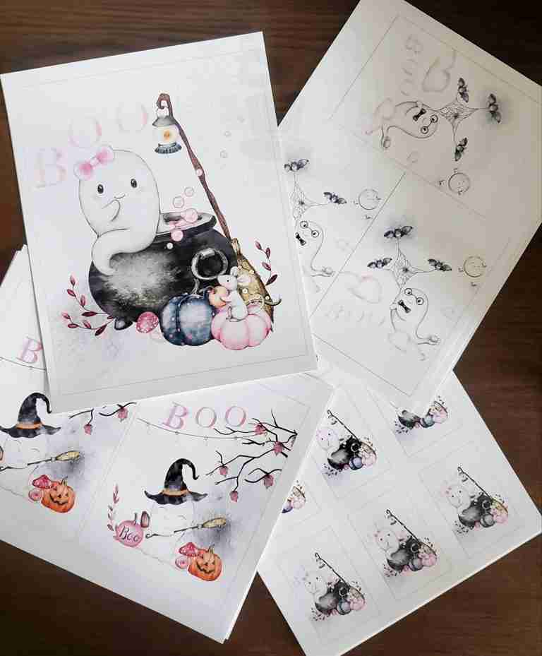 Spooky Cute Printable Halloween Cards