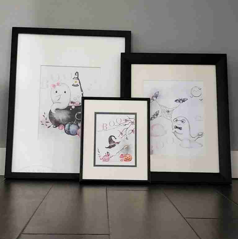 Framed Spooky Cute Printable Halloween Cards