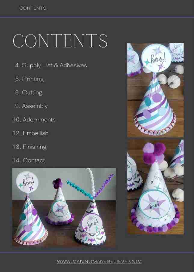 Boos & Bats Halloween Printable DIY Party Hats Guide