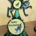 Vintage Retro Halloween Cats Printable DIY Party Hats