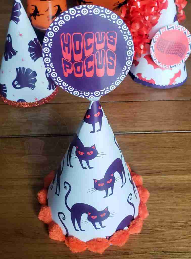 Retro Halloween Printable DIY Party Hats