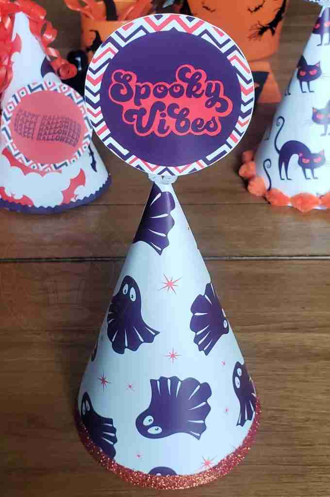 Retro Halloween Printable DIY Party Hats