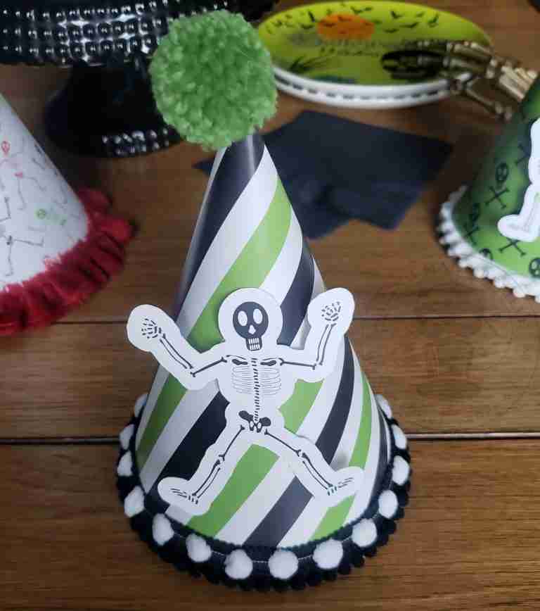 Skeleton Dance Halloween Printable DIY Party Hats