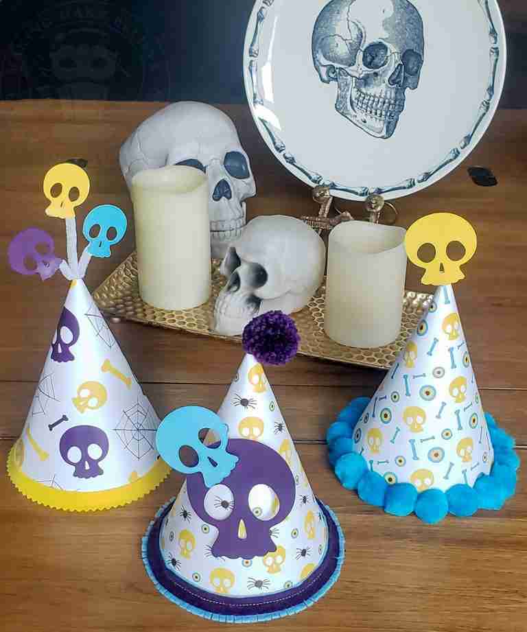 Skulls Galore Halloween Printable DIY Party Hats