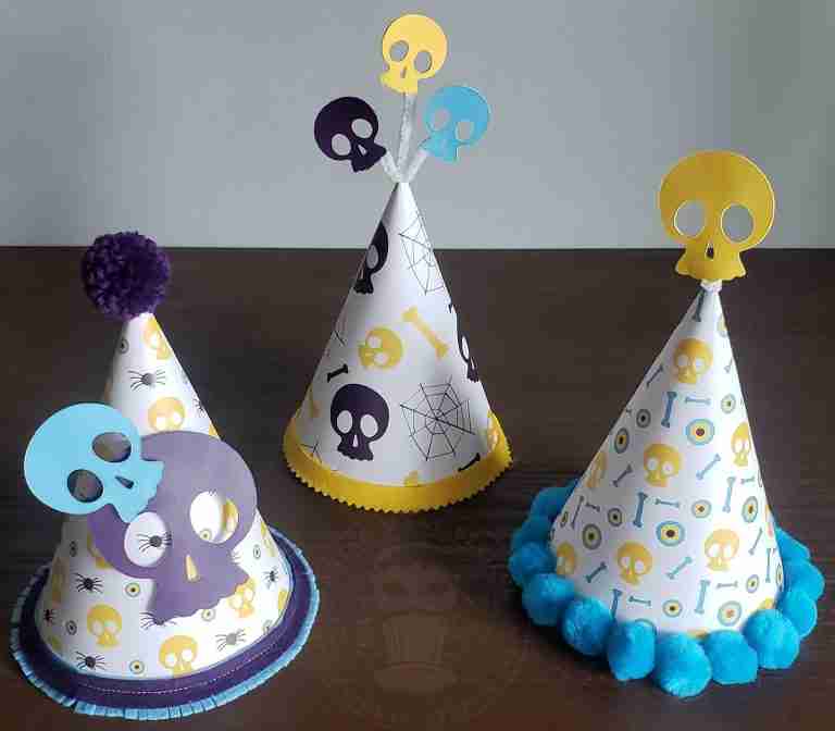 Skulls Galore Halloween Printable DIY Party Hats