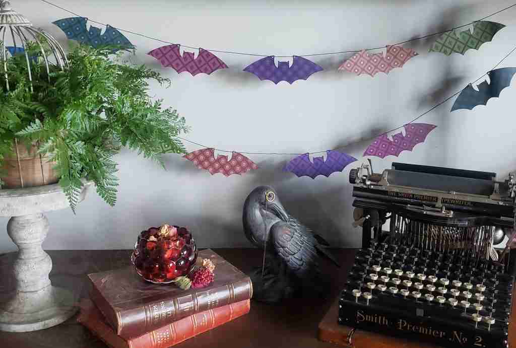 Printable Gothic Belfry Bats DIY Halloween Banner