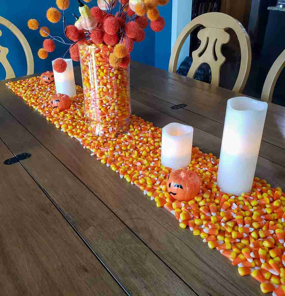 Candy Corn Decorations Table Scape
