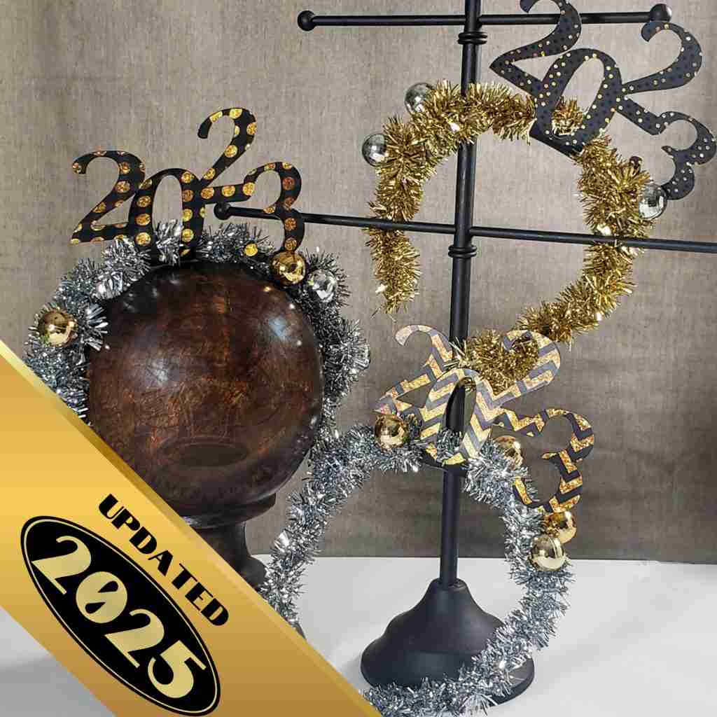 NYE 2025 Roaring 20s Art Deco Tinsel Crown Updated