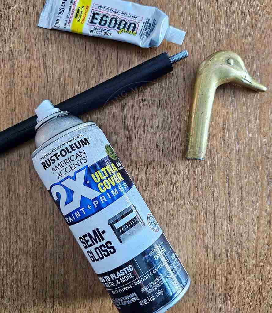 Paint Black and Glue In Screw