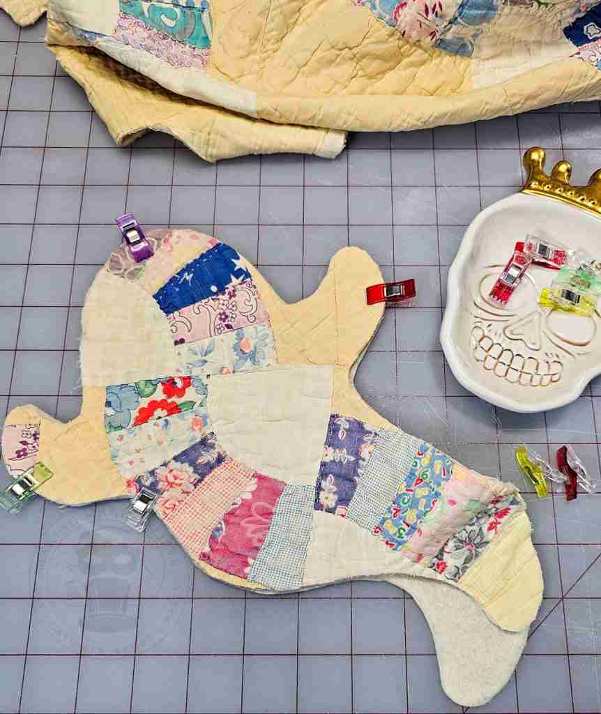 Clip Top and Backing Pieces Together