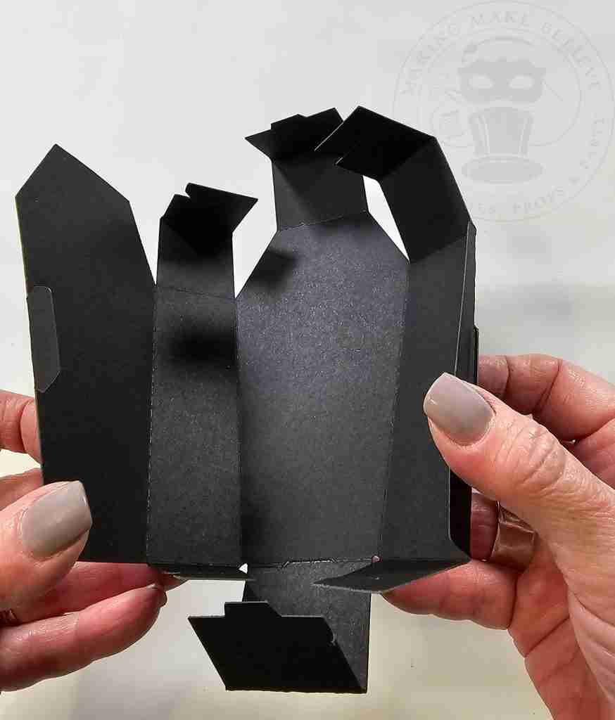 Fold Coffin Favor Box Along Score Lines