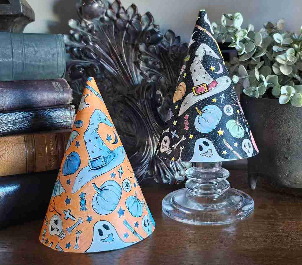 Halloween Party Hats Color Sheets