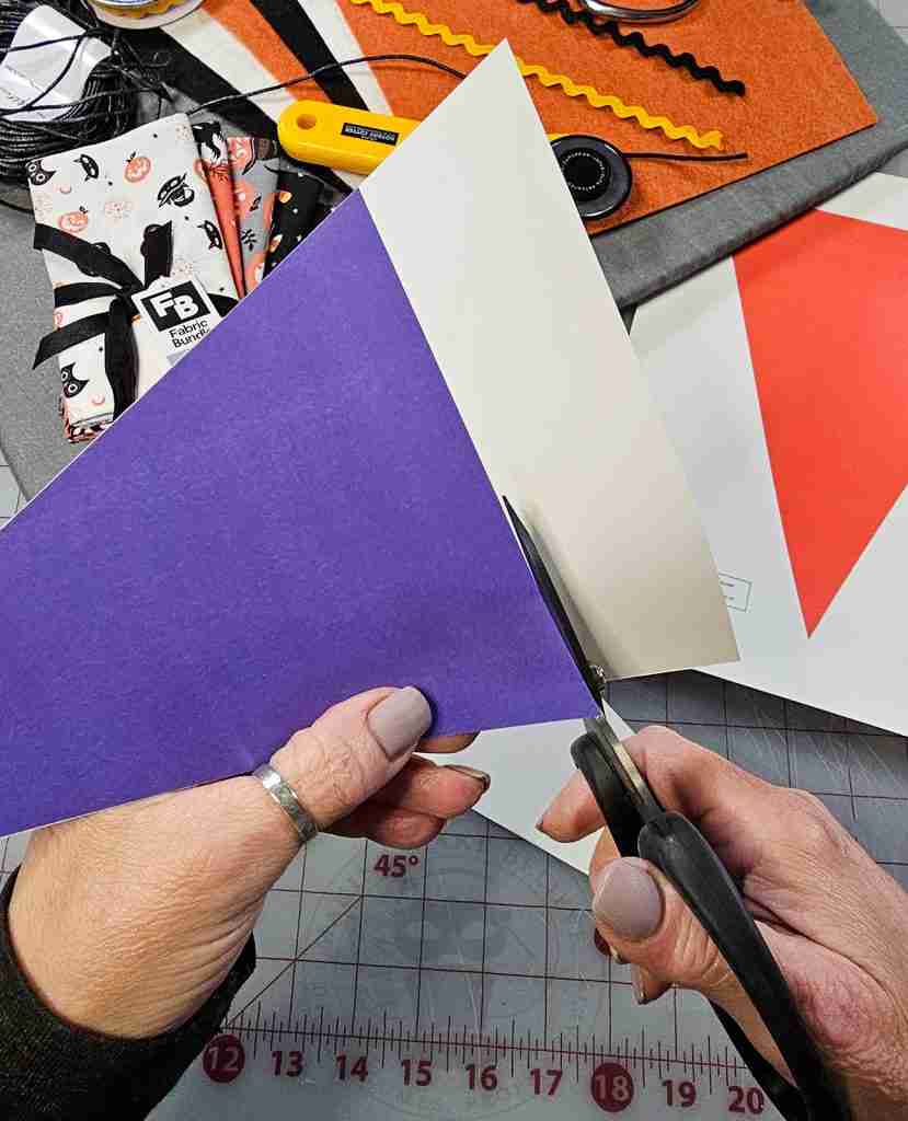 Cut Out Halloween Pennant Banner Template