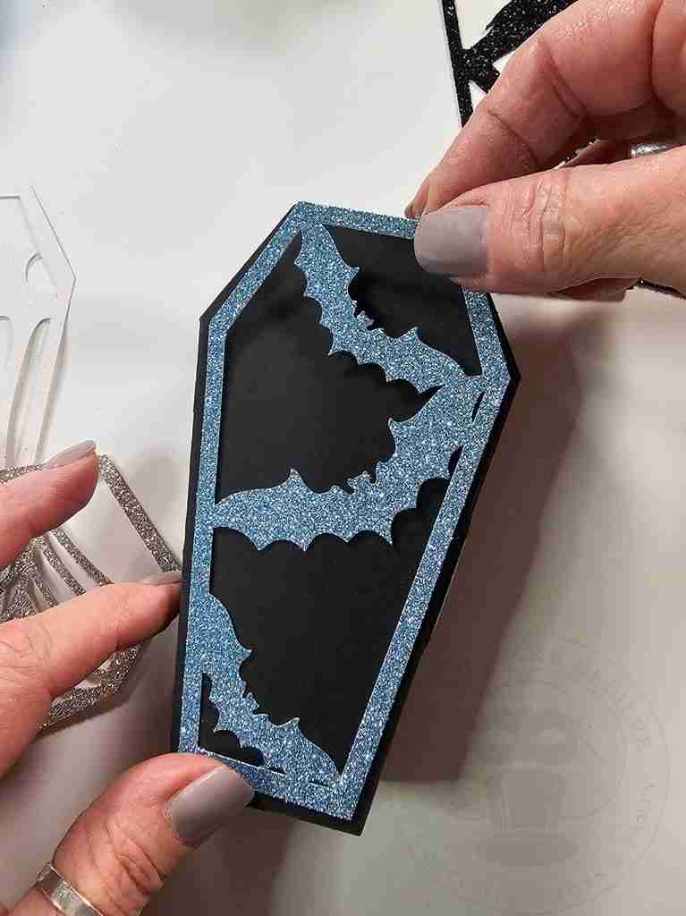 Glue Toppers Onto Coffin Favor Boxes