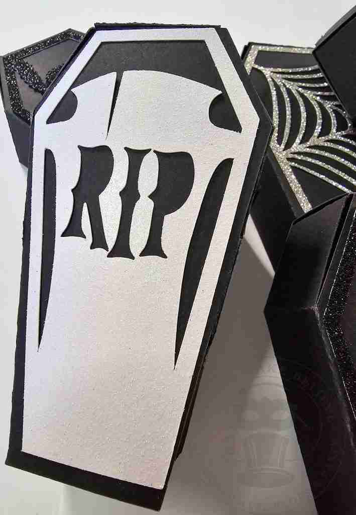 Completed RIP Coffin Favor Box