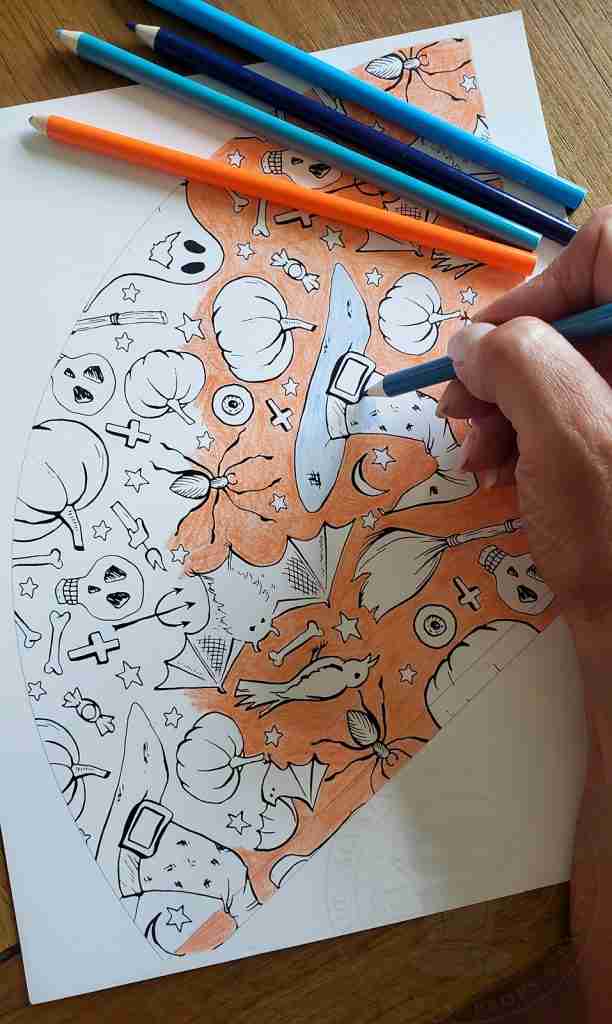 Coloring The Halloween Party Hat