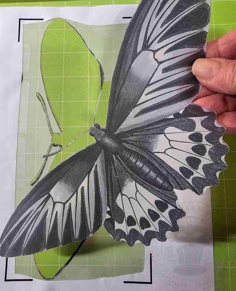 Ghost Butterfly Vellum Cutout