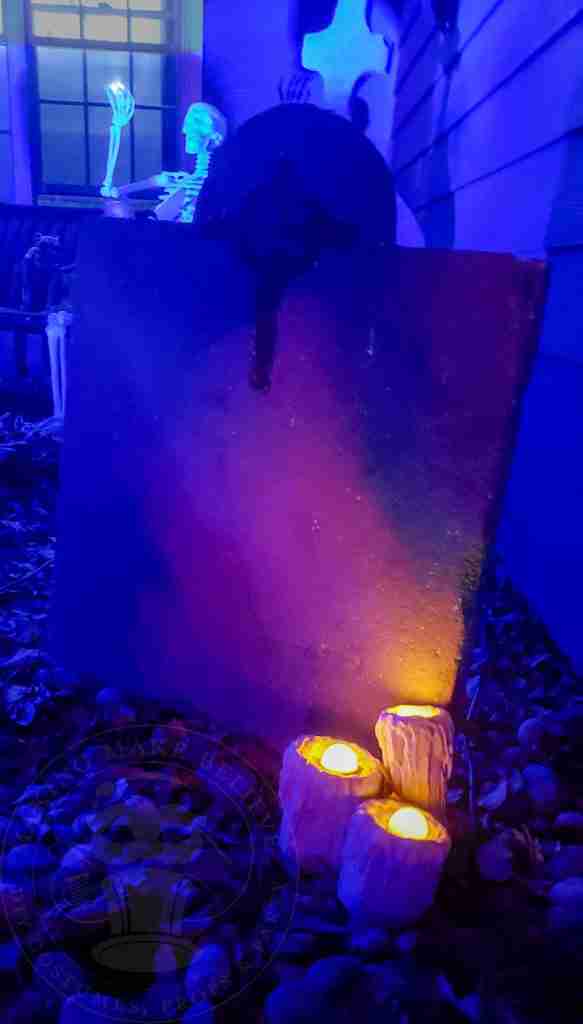 Halloween Tombstone with Candles