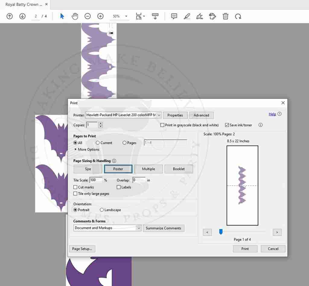 Royal Batty PDF Print SS