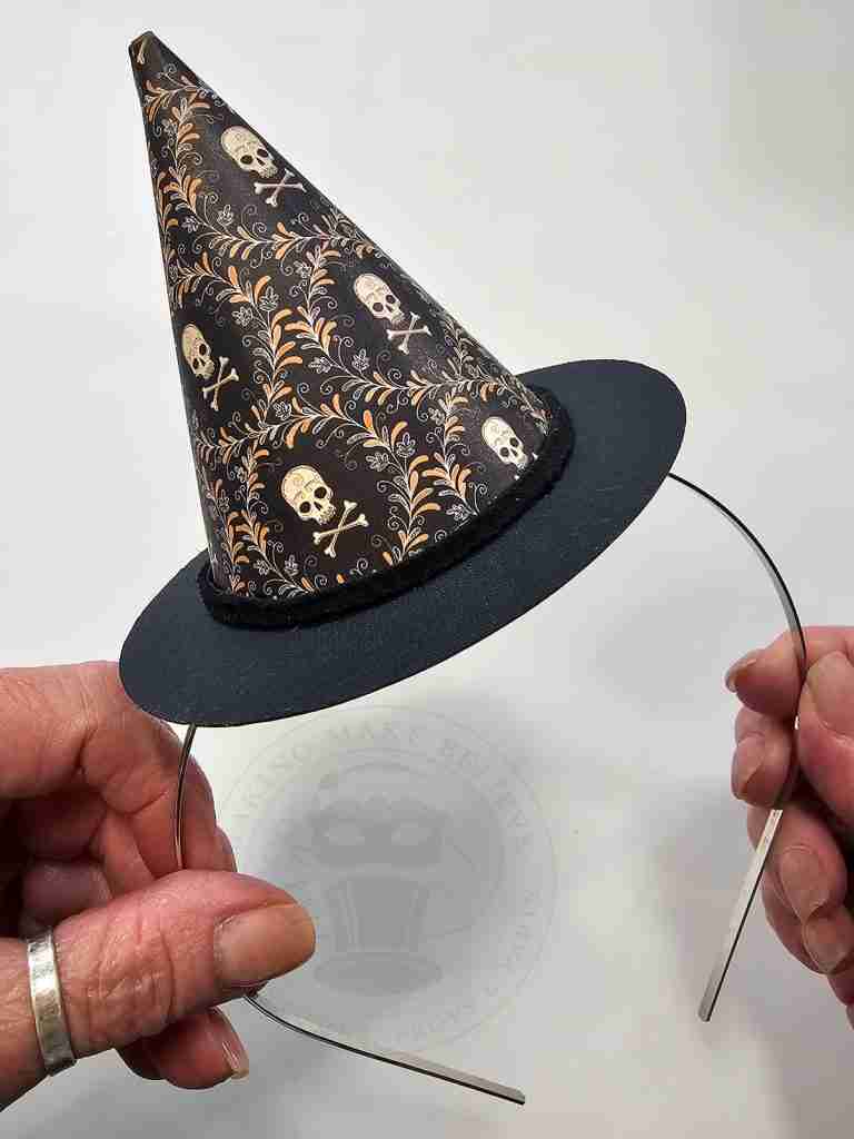 Completed Wearable Mini Paper Witch Hat