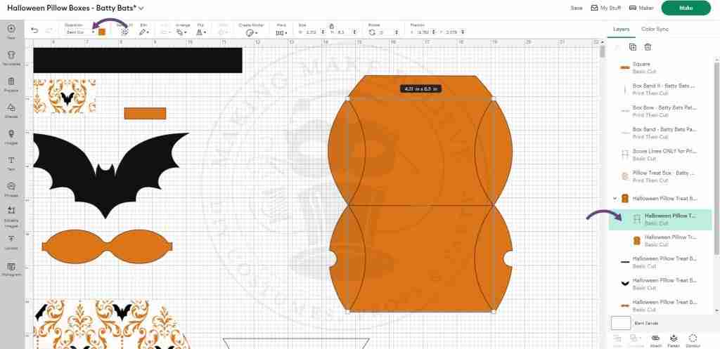 Halloween Pillow Box Line w Basic Cut