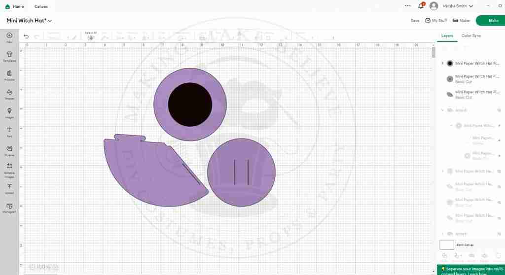 Pieces for Wearable Mini Witch Hat