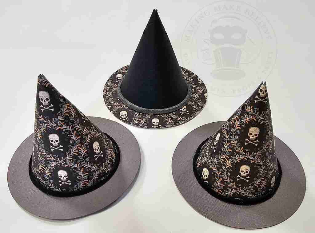 Mini Paper Witch Hats for Garland