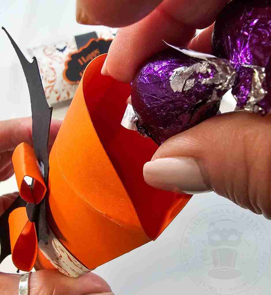 Fill Halloween Pillow Box with Treats