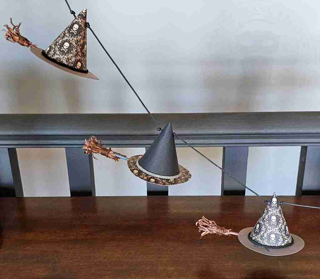 Mini Paper Witch Hat Garland