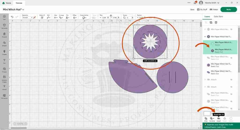 Select Brim and Score and Attach