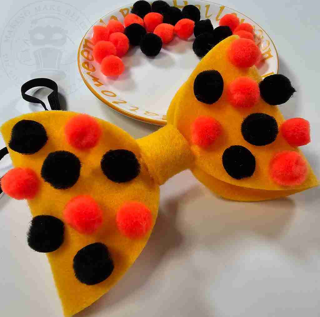 Pom Pom Halloween Bow Tie