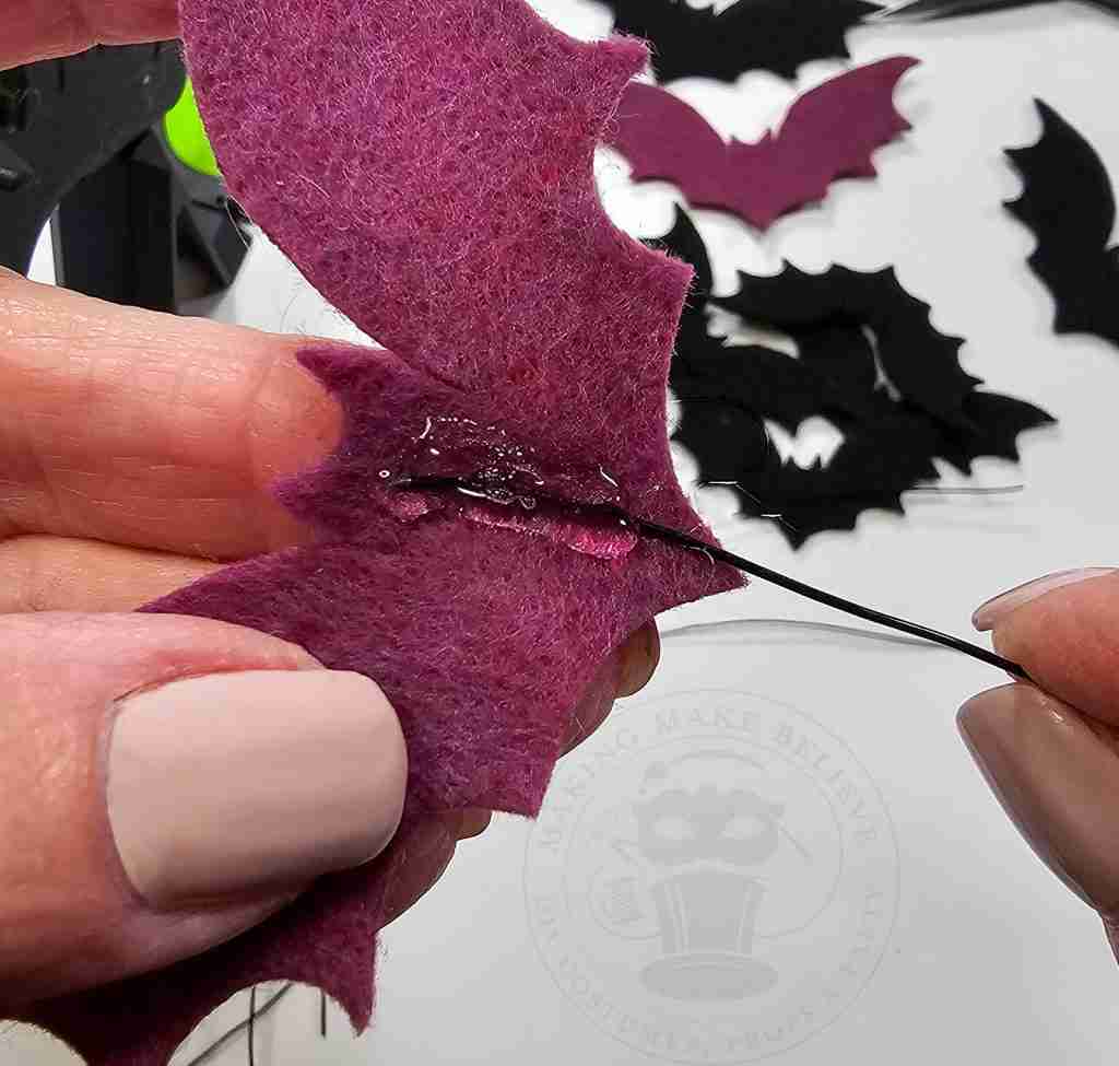 Glue Wire to Back of Bats