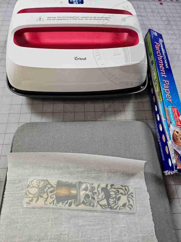 Lay Bookmark On Parchment Covered Pad