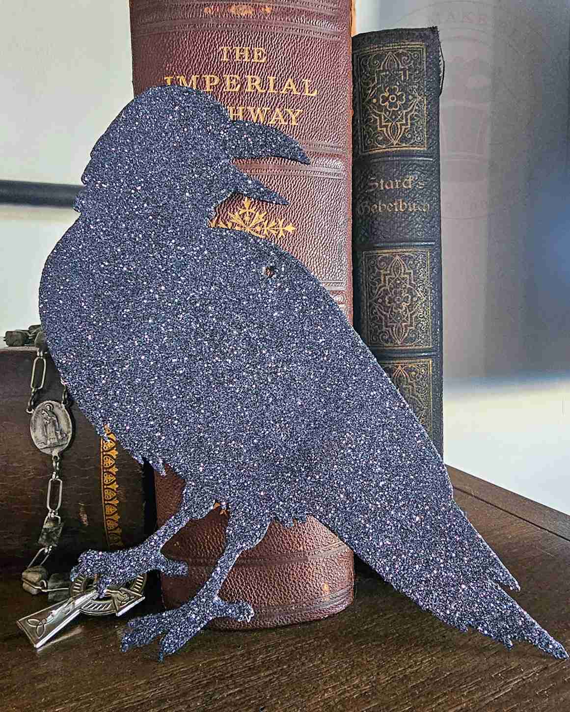 DIY Glitter Raven Decorations