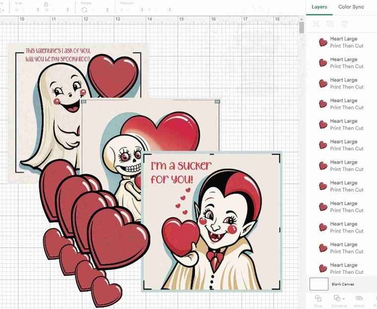 Spooky Valentines in Cricut Design Space