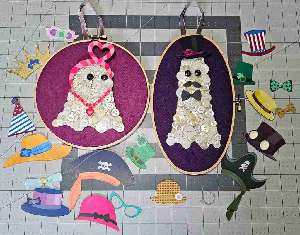 Halloween Button Ghosts