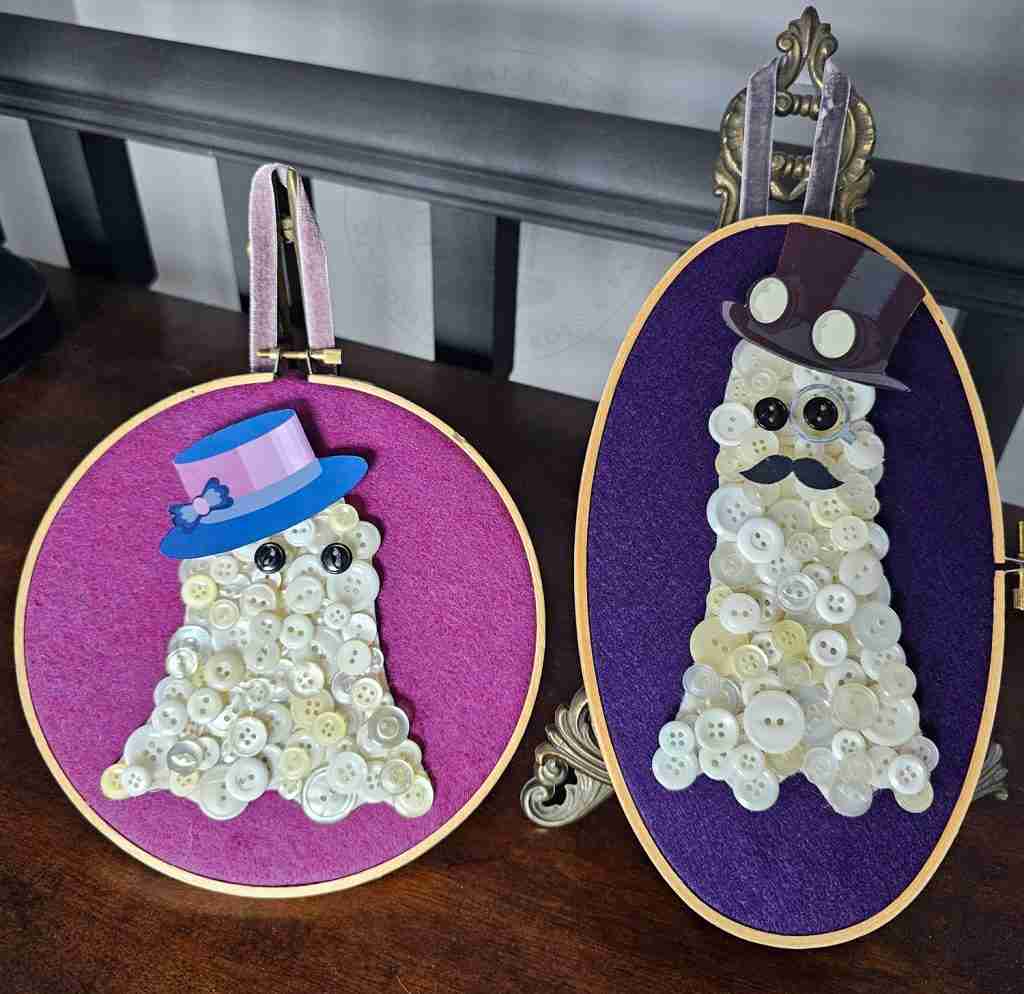 Halloween Button Ghosts
